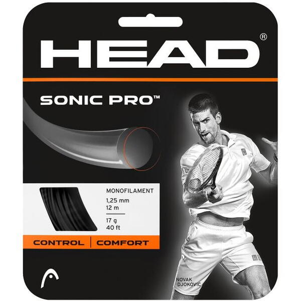 Head Racordaj Tenis Sonic Pro, lungime 12 m, Negru