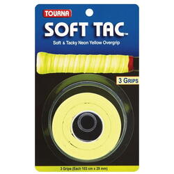 Tourna Overgrip SOFT TAC neon yellow Galben 3 set