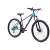 Bicicleta Pegas MTB Drumet, cadru aluminiu, marime XS, 24 viteze, manete schimbator Shimano, frane disc fata/spate, roti 27.5 inch, Turcoaz
