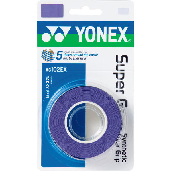 Overgrip Yonex Super Grap AC102EX, set 3 bucati, culoare mov inchis (dark purple)
